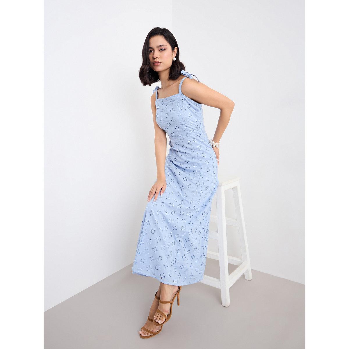 فستان طويل قطني بنسيج شيفلي-women-clothing-dresses-image-5