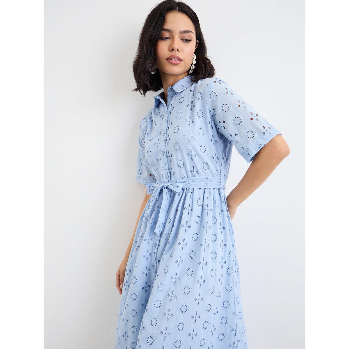 فستان ميدي شيفلي بتفاصيل ربطة خصر-women-clothing-dresses-image-5