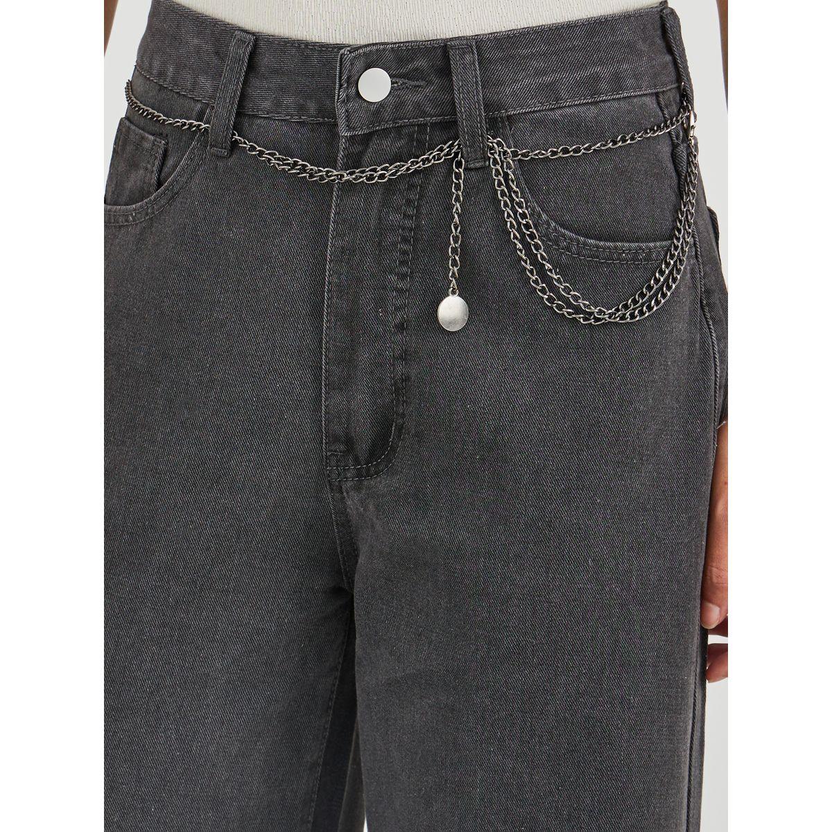 جينز سادة بأرجل واسعة مع حزام بنمط سلسلة-women-clothing-bottoms-jeans-image-3