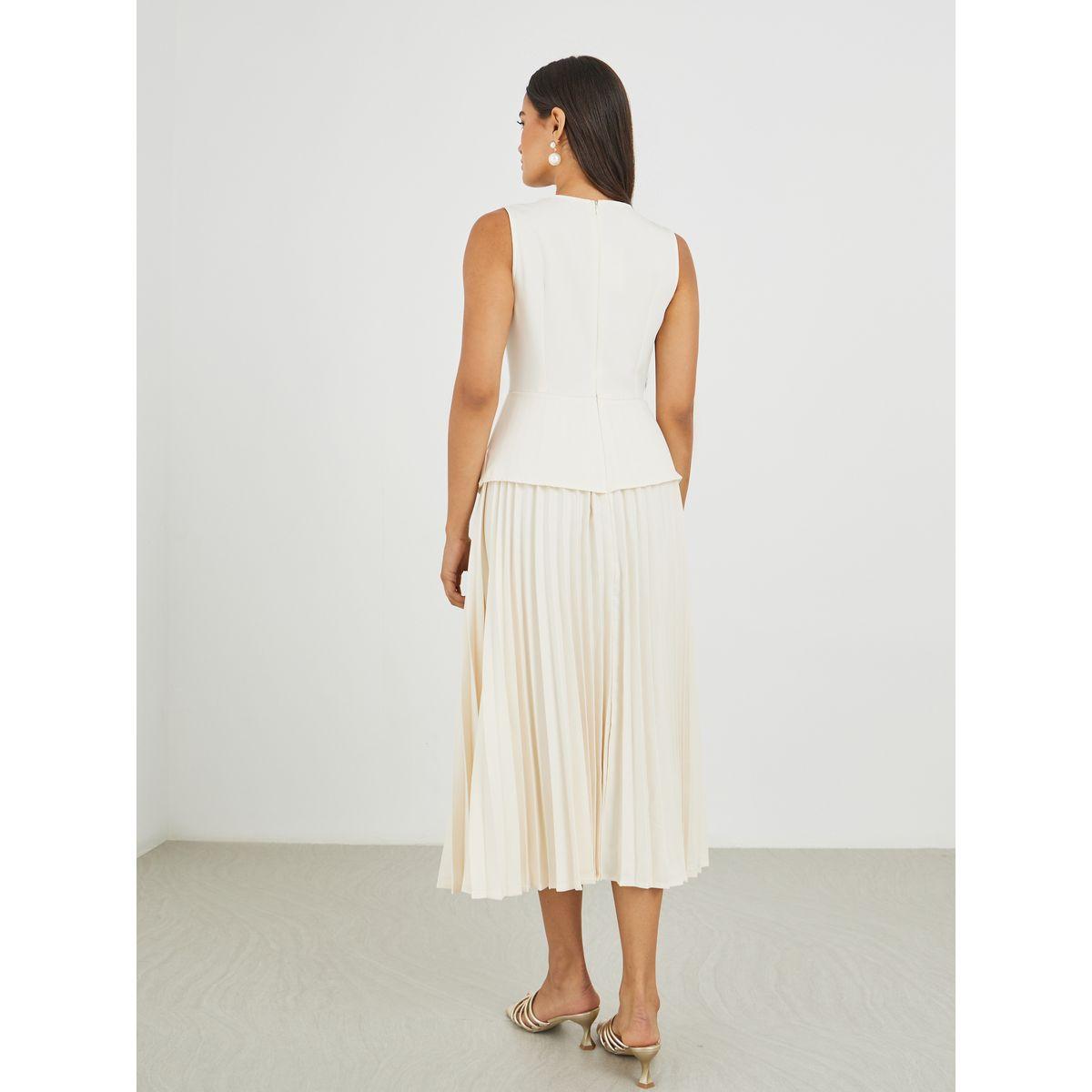 Styli Solid Sleeveless Blazer Midi Dress-women-clothing-dresses-image-5