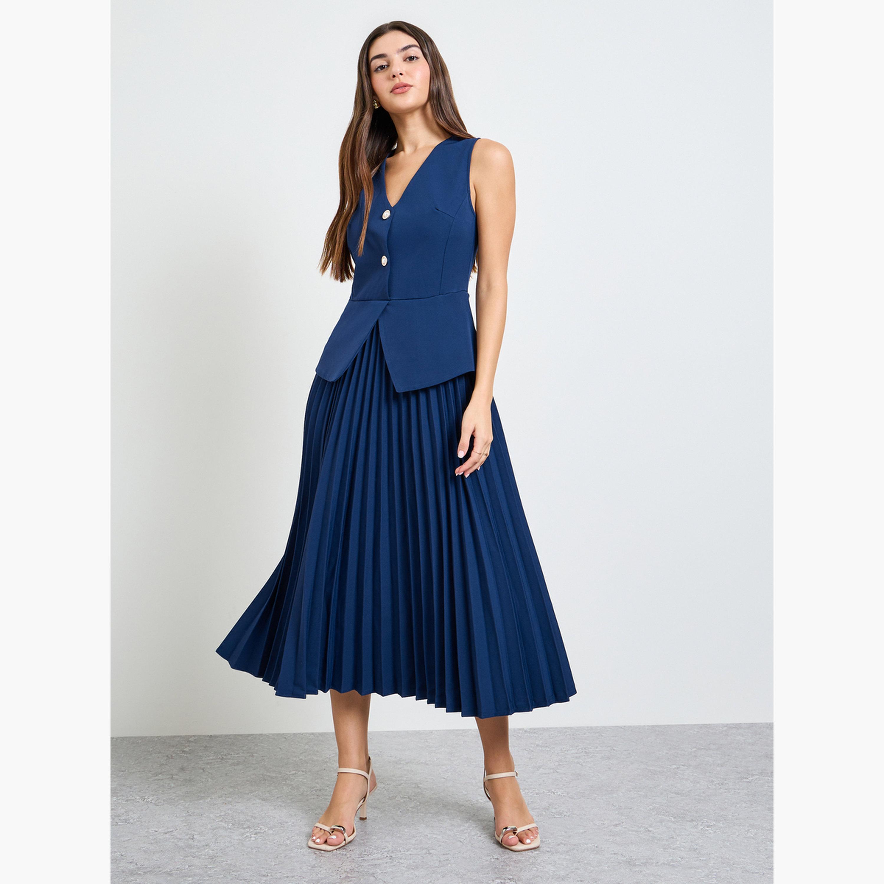 فستان ميدي بليزر بكسرات-women-clothing-dresses-image-3