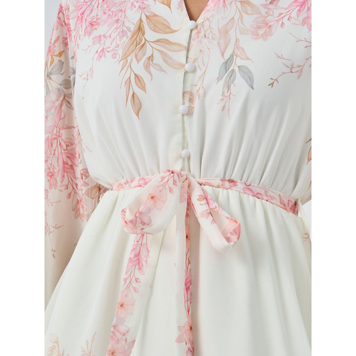 فتسان ميدي بفاصيل كسرات وطبعة زهور-women-clothing-dresses-image-4