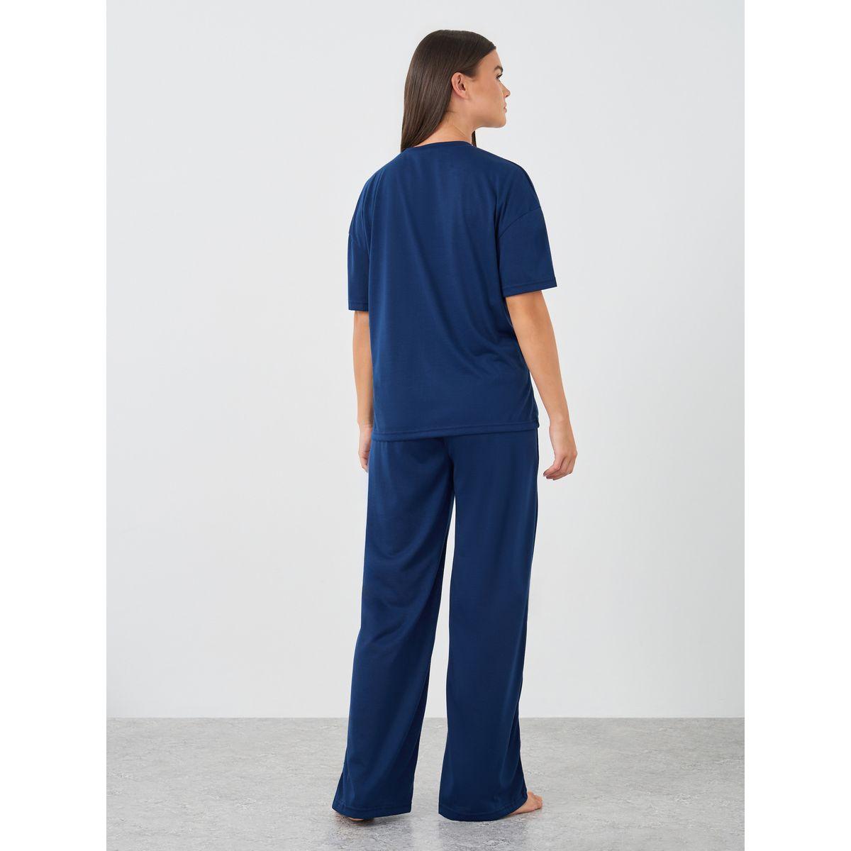 Styli Graphic Print Round Neck T-Shirt and Pyjama Set-women-clothing-nightwear-pyjamas-longsets-image-6