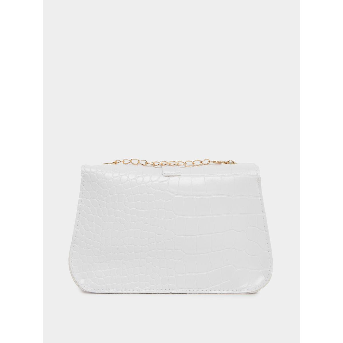 Styli Textured Crossbody Bag with Chain Strap-women-bagsandwallets-handbags-image-2