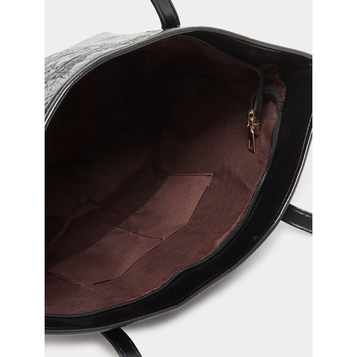 Styli Animal Textured Shoulder Bag with Zip Closure-women-bagsandwallets-handbags-image-4