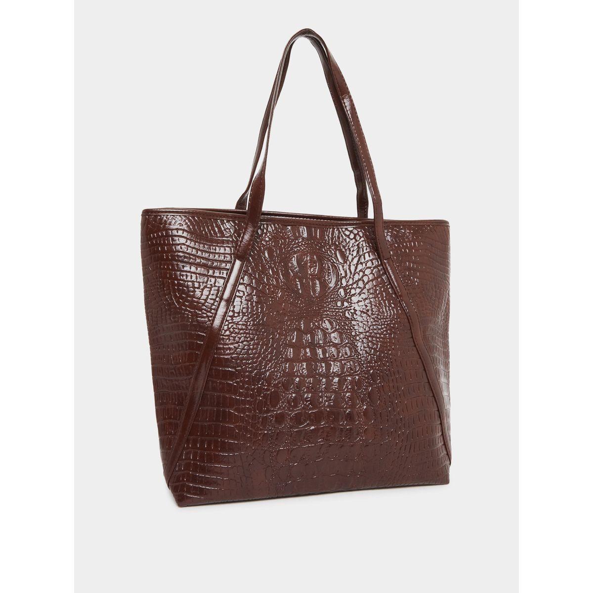 Styli Animal Textured Shoulder Bag with Zip Closure-women-bagsandwallets-handbags-image-1