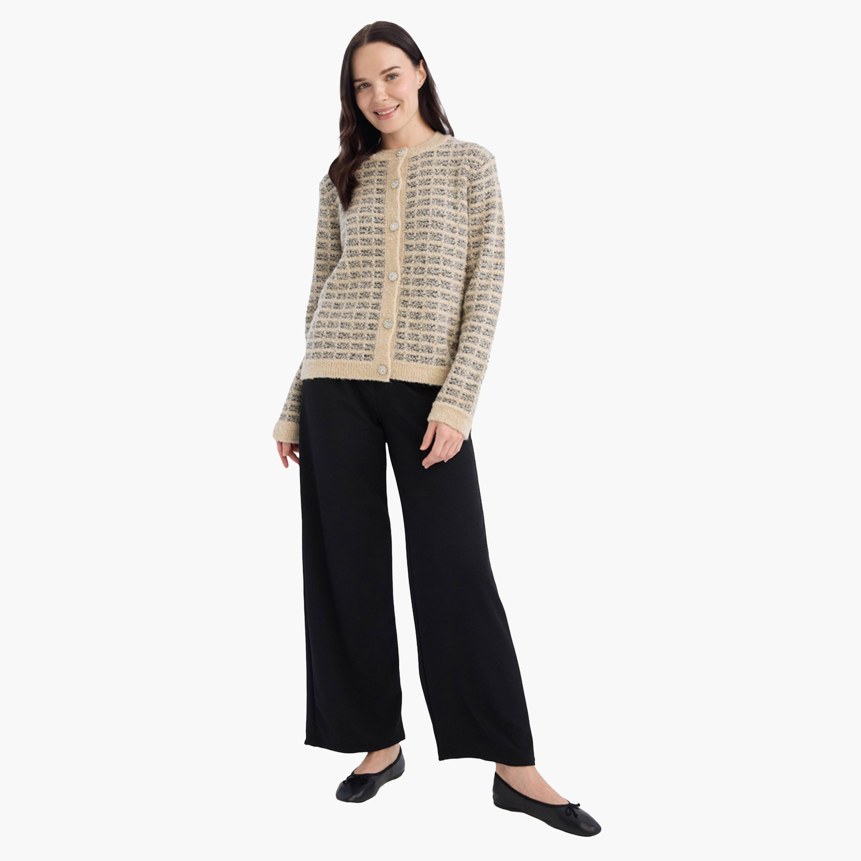 DeFacto X Styli Straight Black Wide Leg Pant-women-clothing-bottoms-trousers-image-3