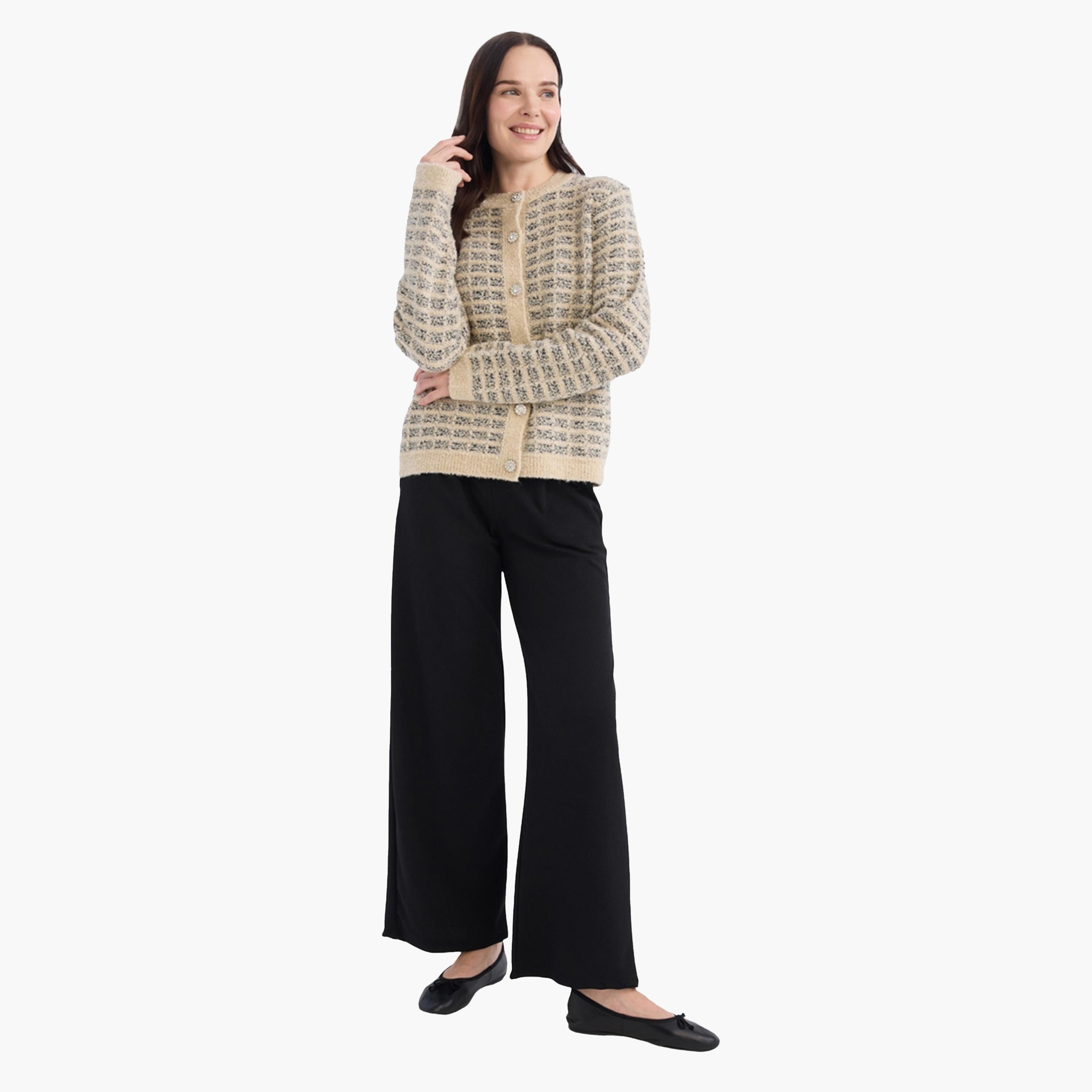 DeFacto X Styli Straight Black Wide Leg Pant-women-clothing-bottoms-trousers-image-6