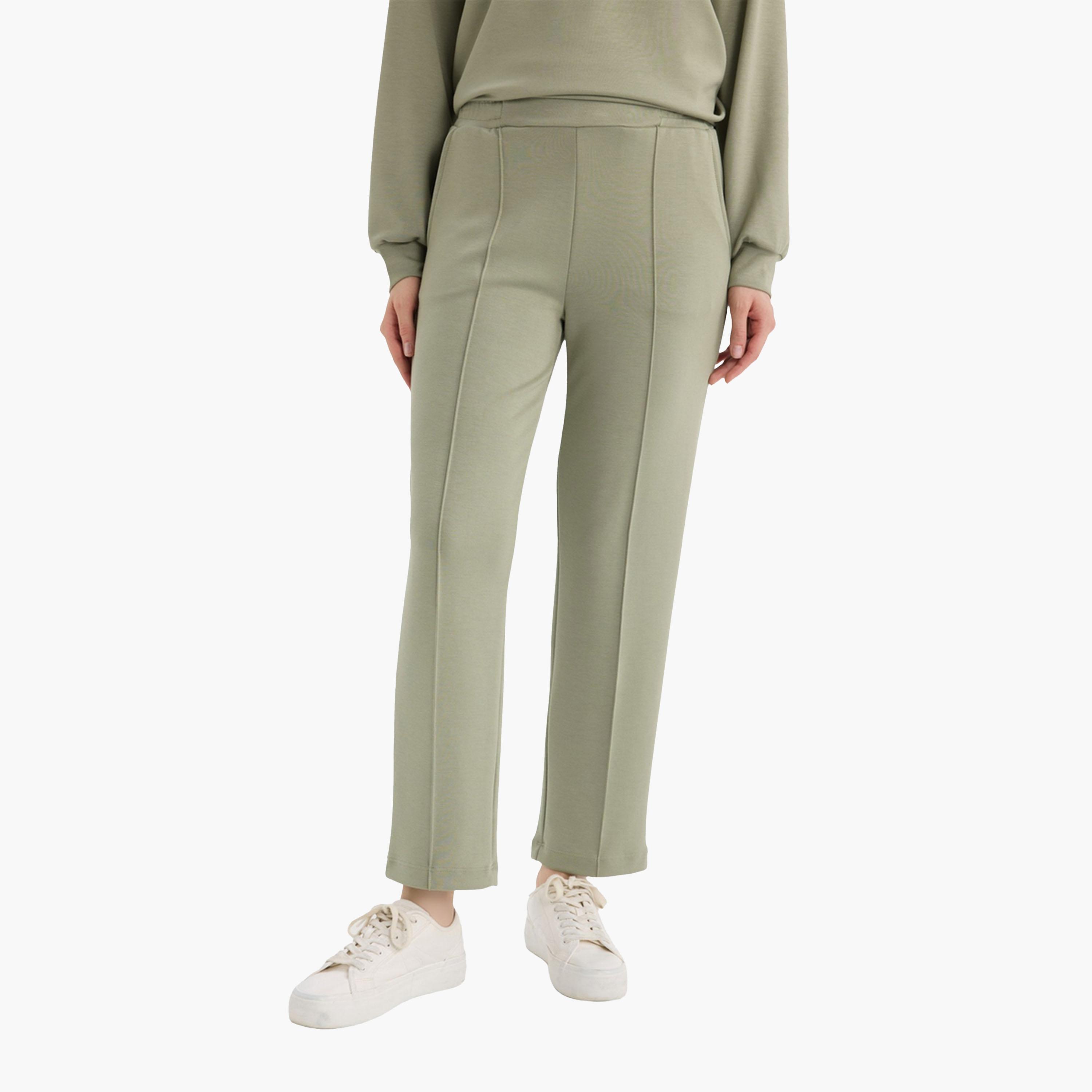 DeFacto X Styli Olive Regular Fit Flexible Pant-women-clothing-bottoms-trousers-image-1