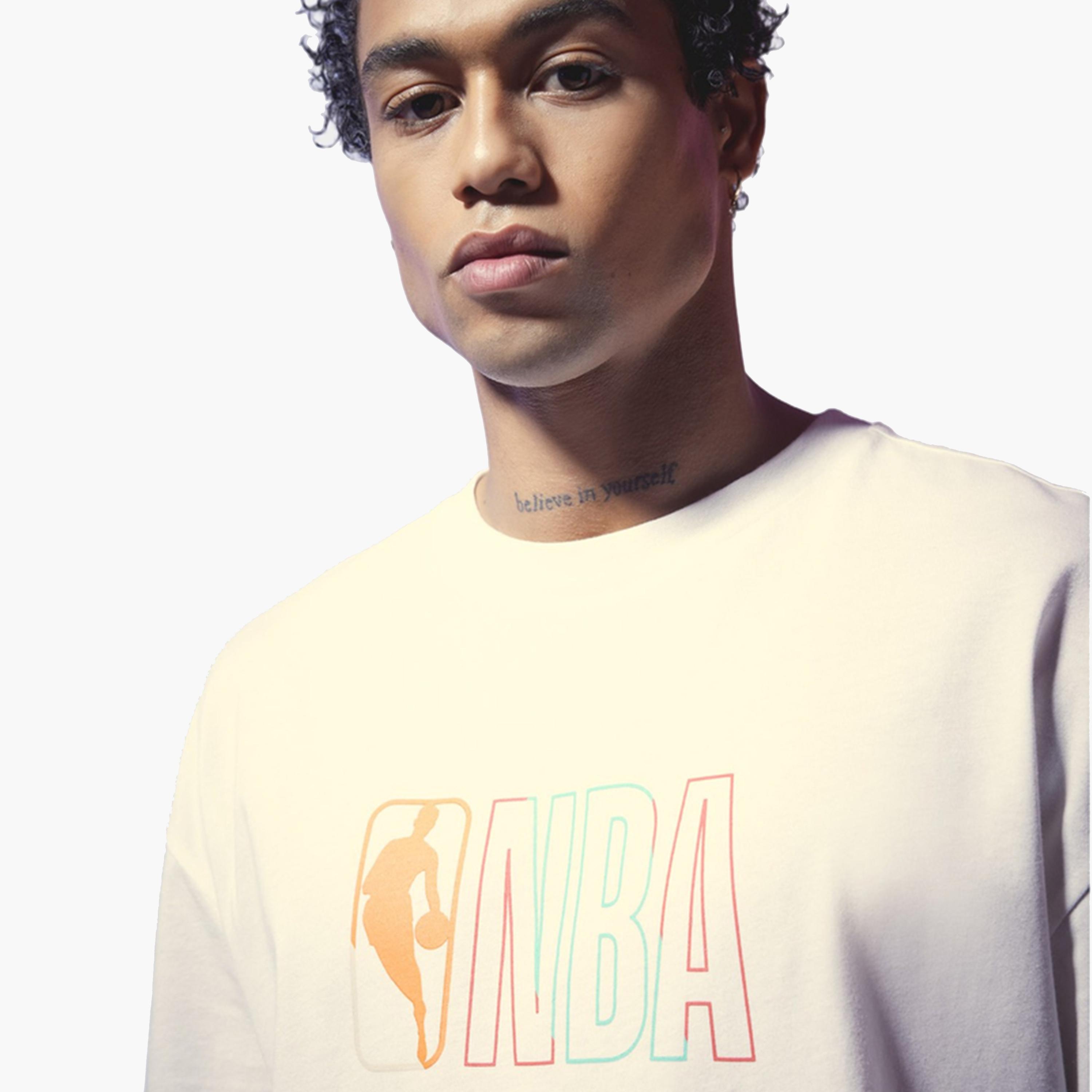 DeFacto X Styli NBA Wordmark Oversize Fit TShirt - White-men-clothing-tshirtsandpolos-tshirts-image-4