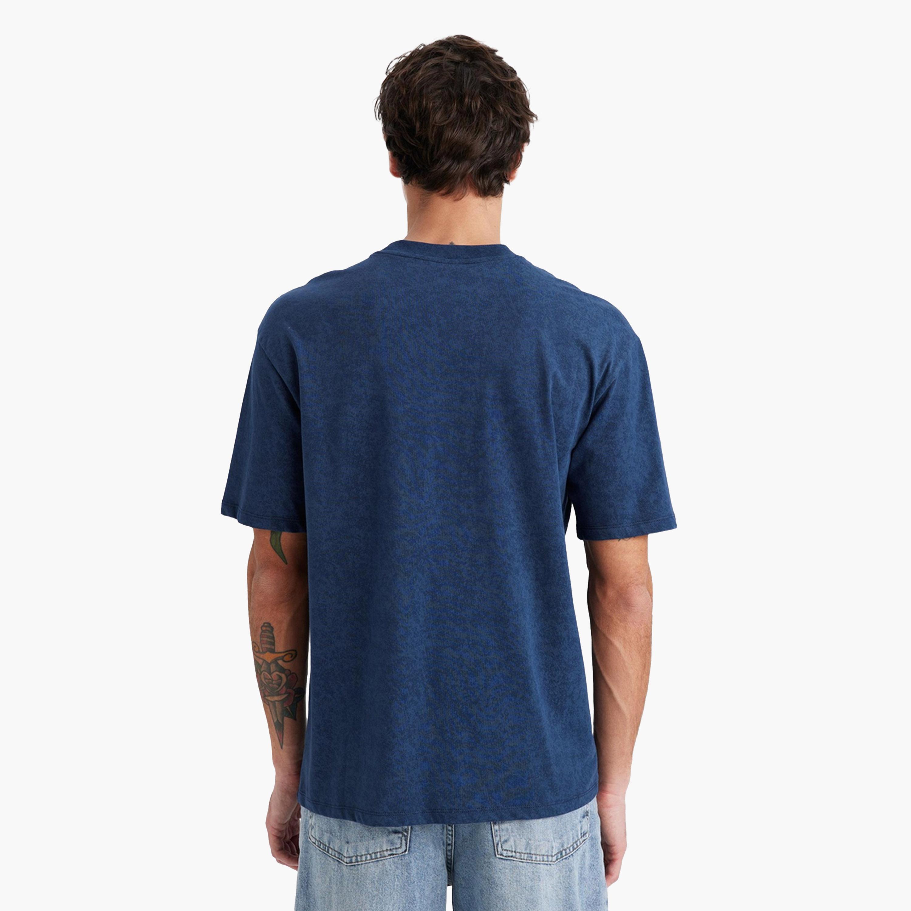 DeFacto X Styli Men Regular Fit Cotton T-Shirt - Blue-men-clothing-tshirtsandpolos-tshirts-image-6