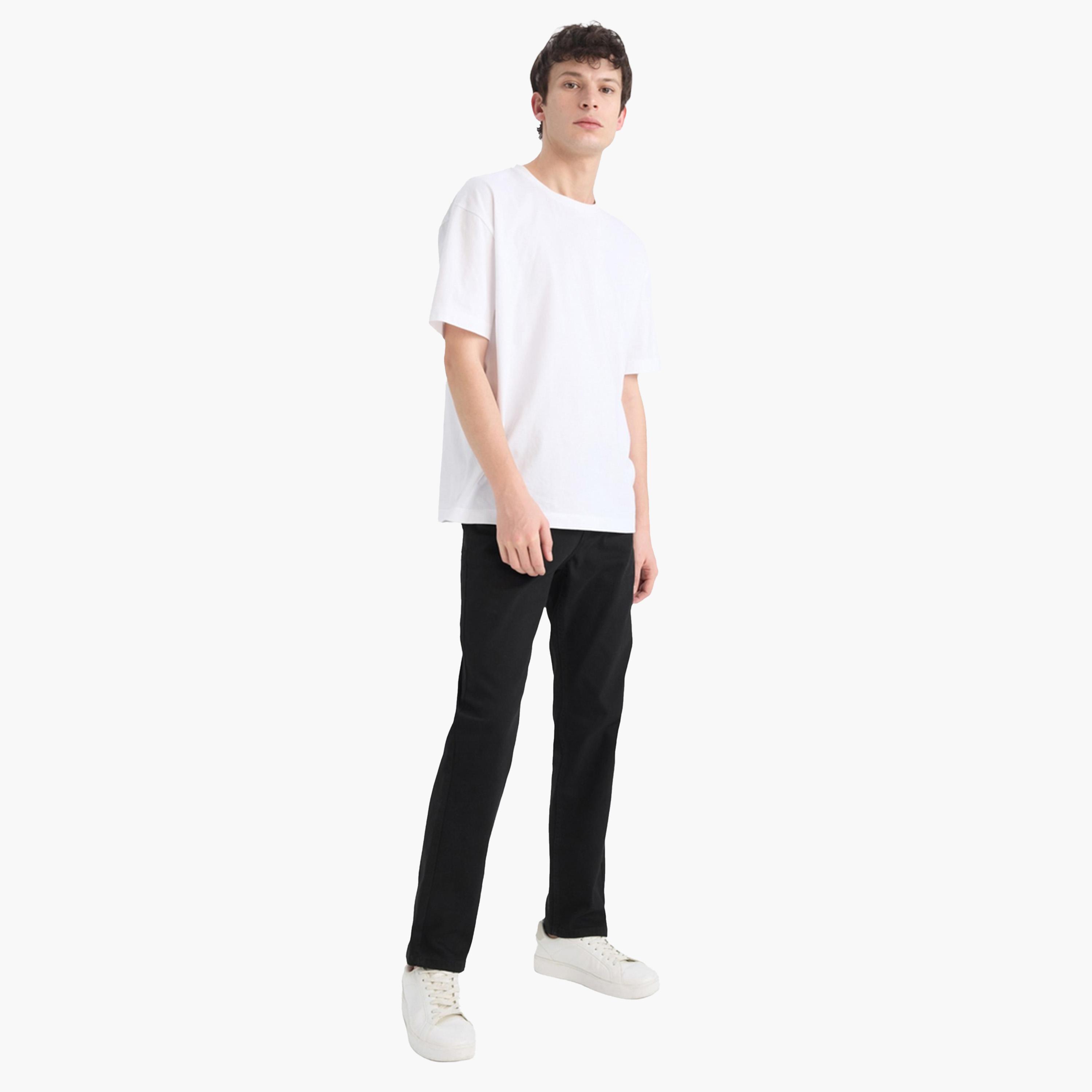 ديفاكتو × ستايلي-  بنطلون جينز رجالي قصّة مستقيمة باللون الأسود-men-clothing-bottoms-jeans-image-5