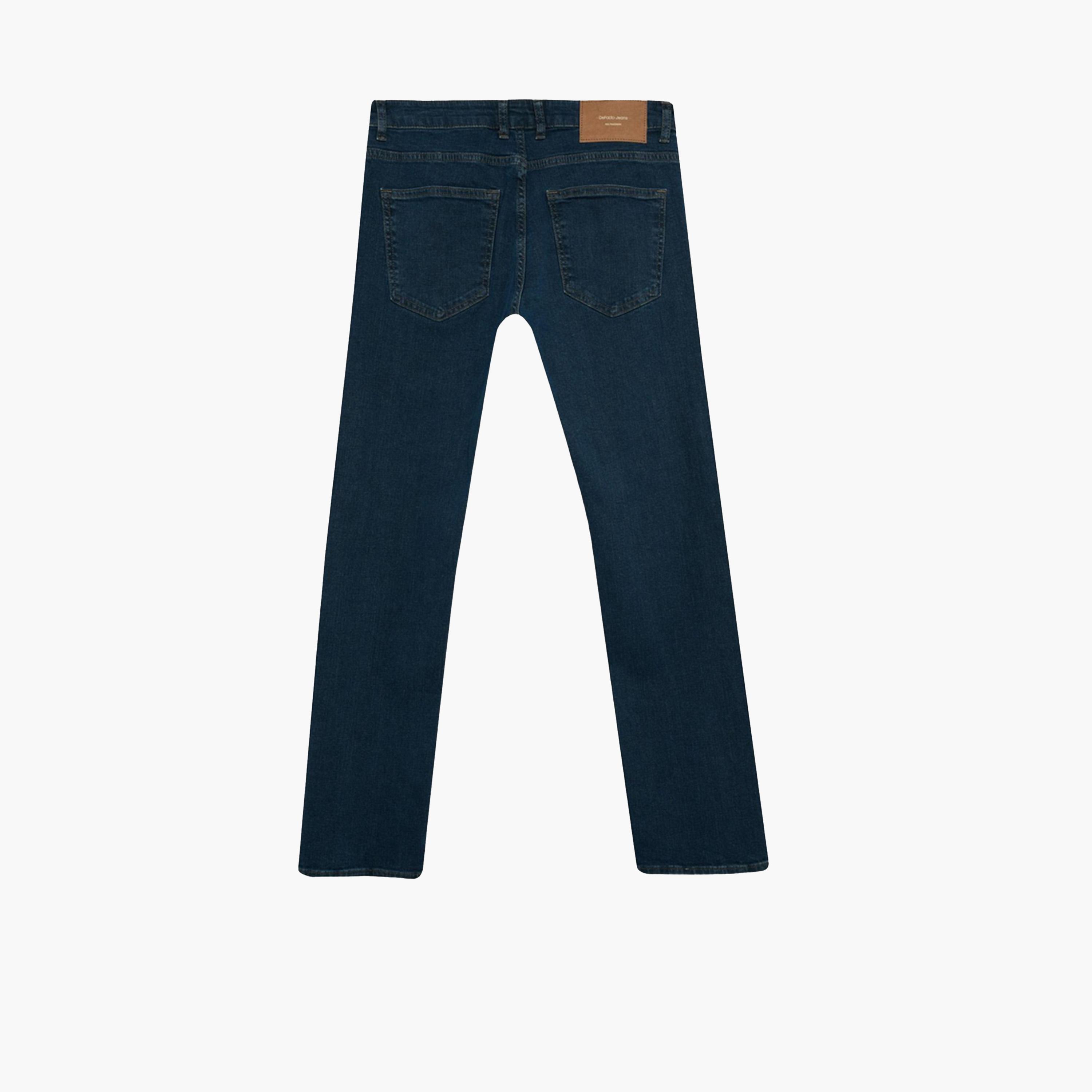 DeFacto X Styli Men's Dark Wash Blue Straight Leg Jeans-men-clothing-bottoms-jeans-image-6