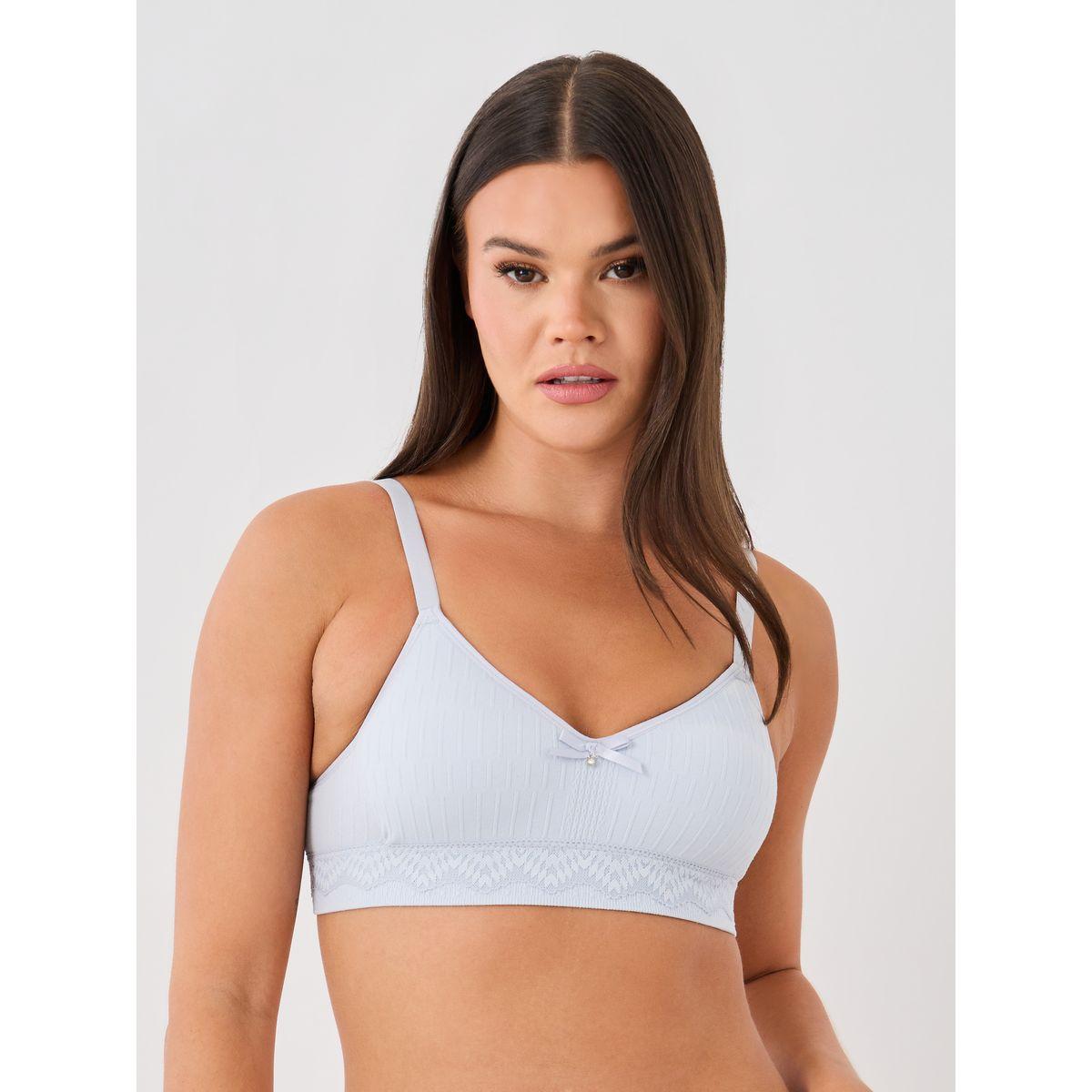 Styli Pack of 3 - Padded Non-Wired Textured Bra with Bow Detail-women-clothing-lingerie-bras-image-3