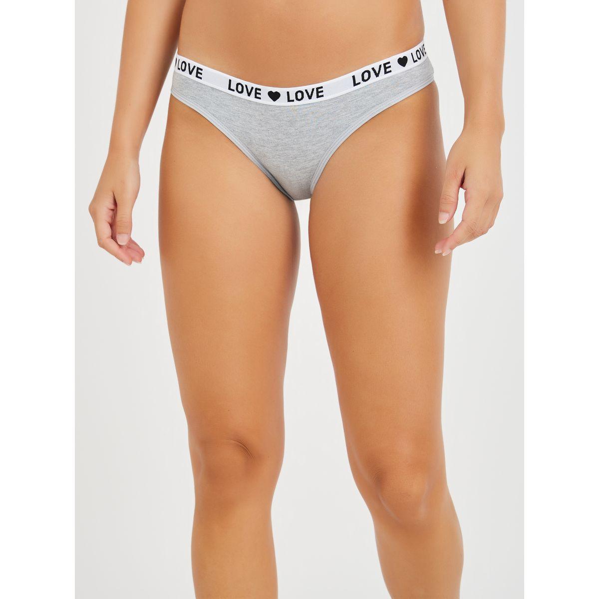 Styli Pack of 3 - Solid Bikini Briefs with Jacquard Text Waistband-women-clothing-lingerie-panties-image-7
