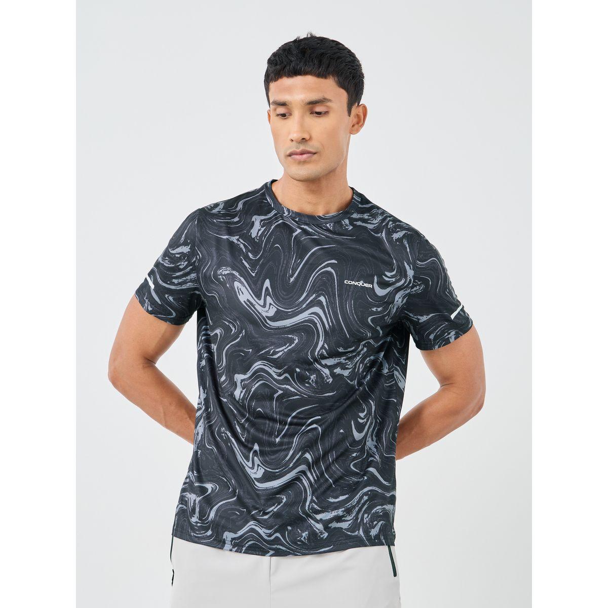 Styli Marble Print Chest Logo Regular Fit T-Shirt-men-clothing-sportswearandactivewear-tshirtsandpolos-image-1