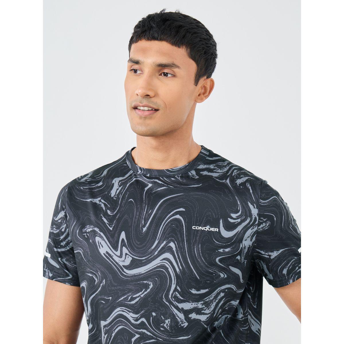 Styli Marble Print Chest Logo Regular Fit T-Shirt-men-clothing-sportswearandactivewear-tshirtsandpolos-image-3