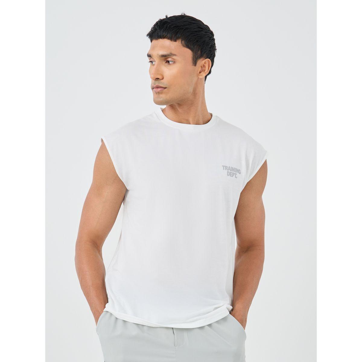 تيشيرت كت فضفاض بأكمام كاب وفتحة ذراع منخفضة-men-clothing-sportswearandactivewear-tshirtsandpolos-image-2