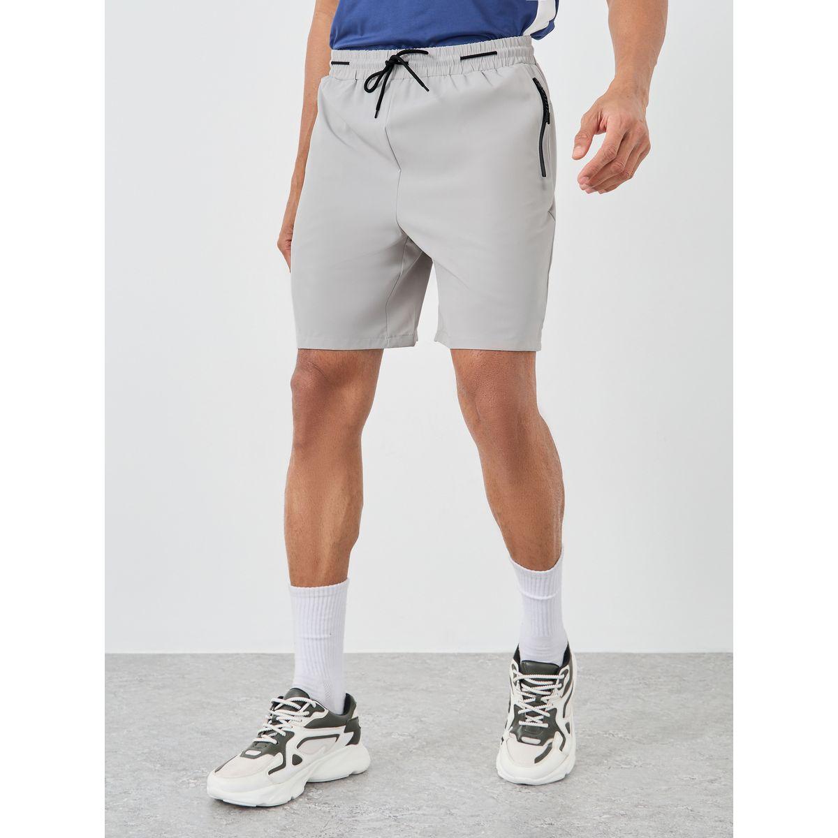Styli Contrast Zip Regular Fit 7inch Shorts-men-clothing-sportswearandactivewear-bottoms-shorts-image-1