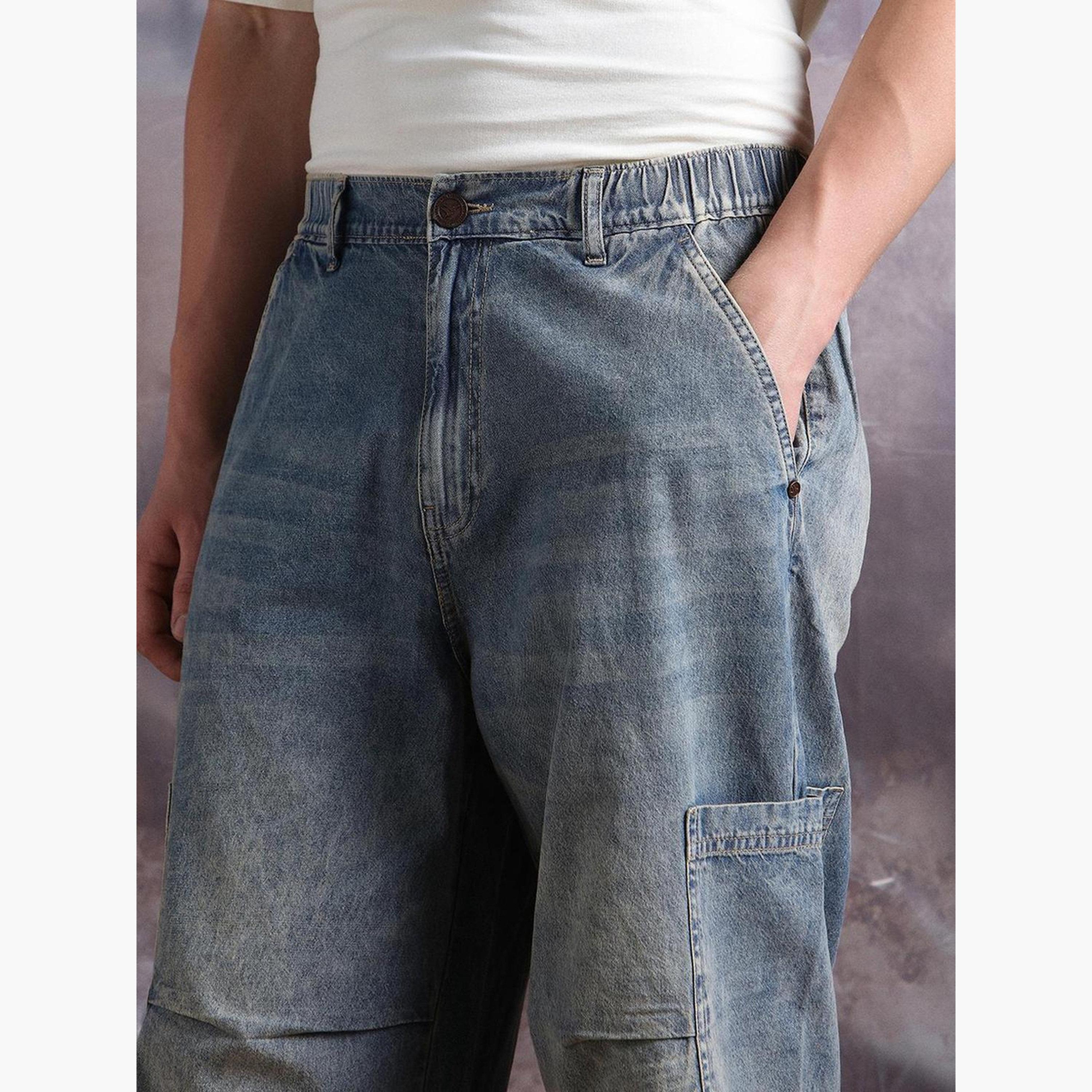 هوبرهولم - بنطال جينز واسع من قماش الدنيم لون أزرق فاتح للرجال-men-clothing-bottoms-jeans-image-3