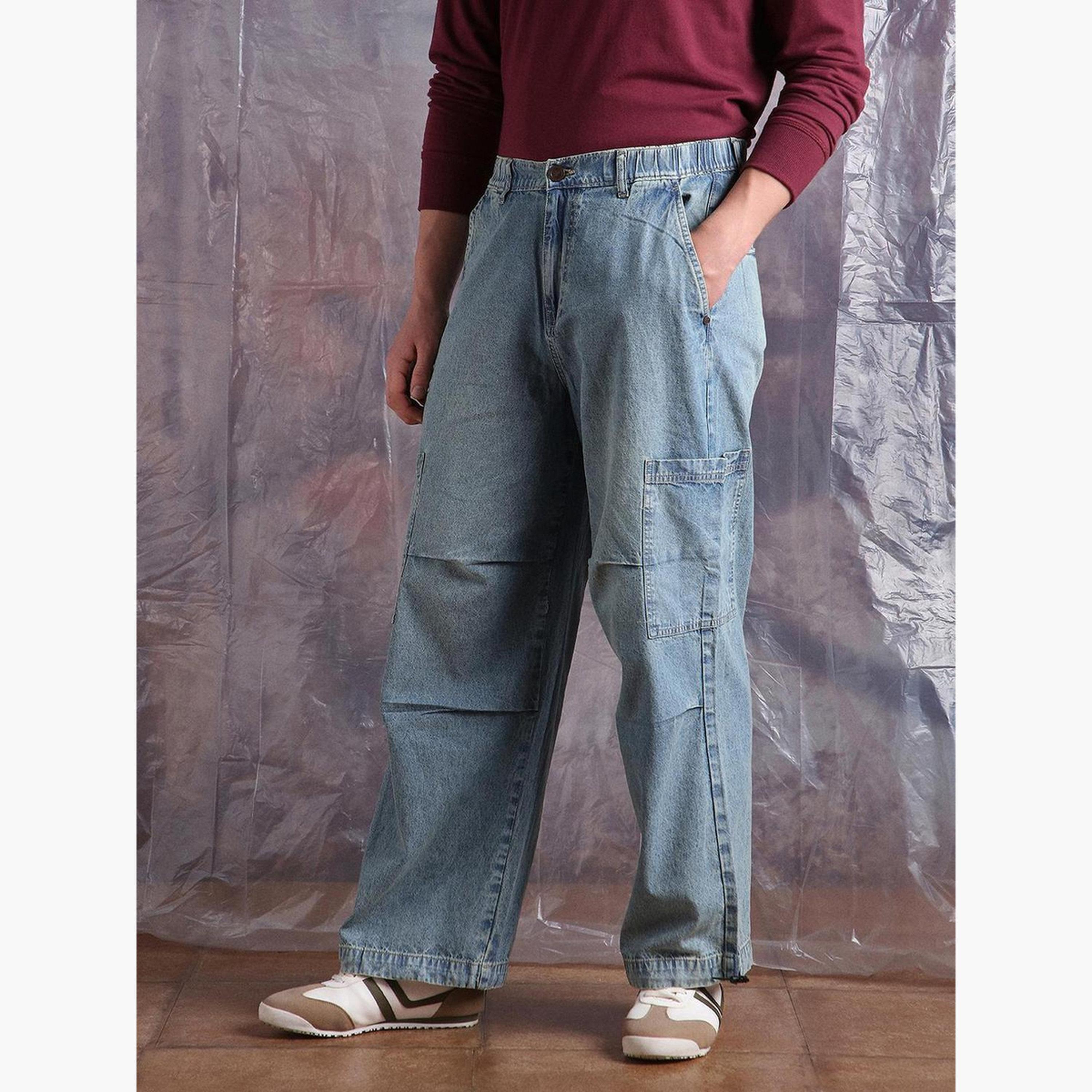 هوبرهولم - بنطال جينز واسع من قماش الدنيم لون أزرق فاتح للرجال-men-clothing-bottoms-jeans-image-3
