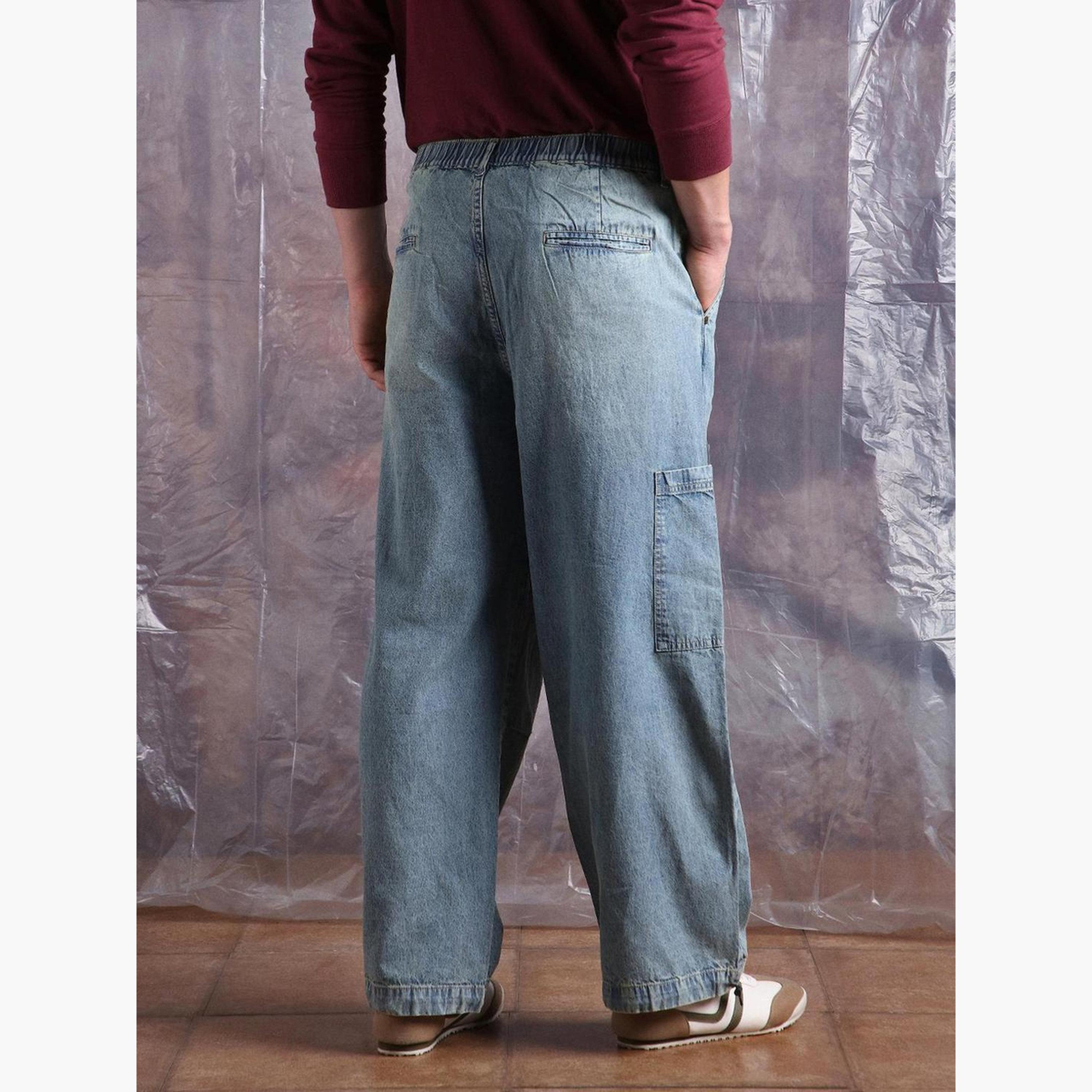 Hubberholme Men Light Wash Blue Denim Baggy Jeans-men-clothing-bottoms-jeans-image-5