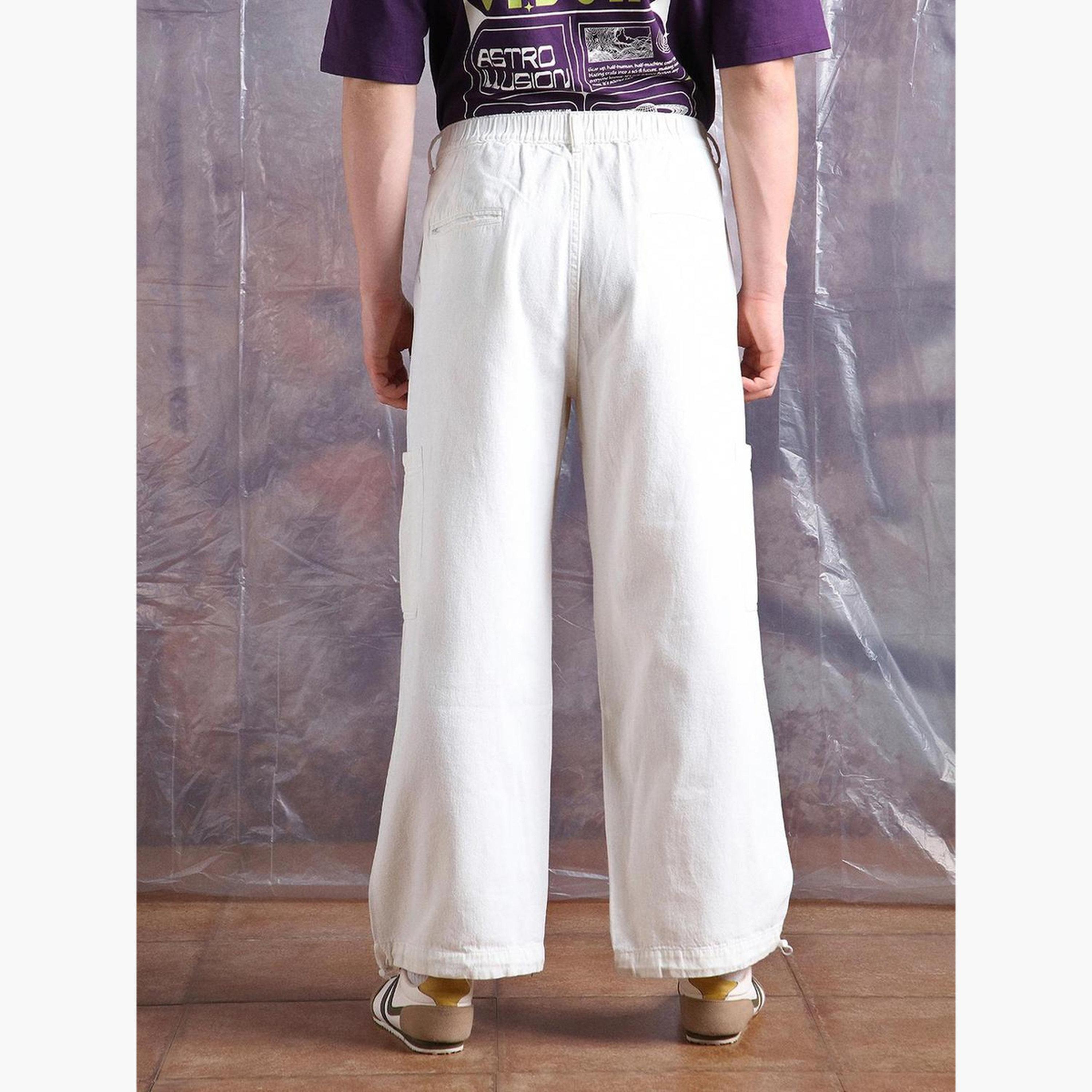 Hubberholme Men White Light Wash Cargo Jeans-men-clothing-bottoms-jeans-image-5