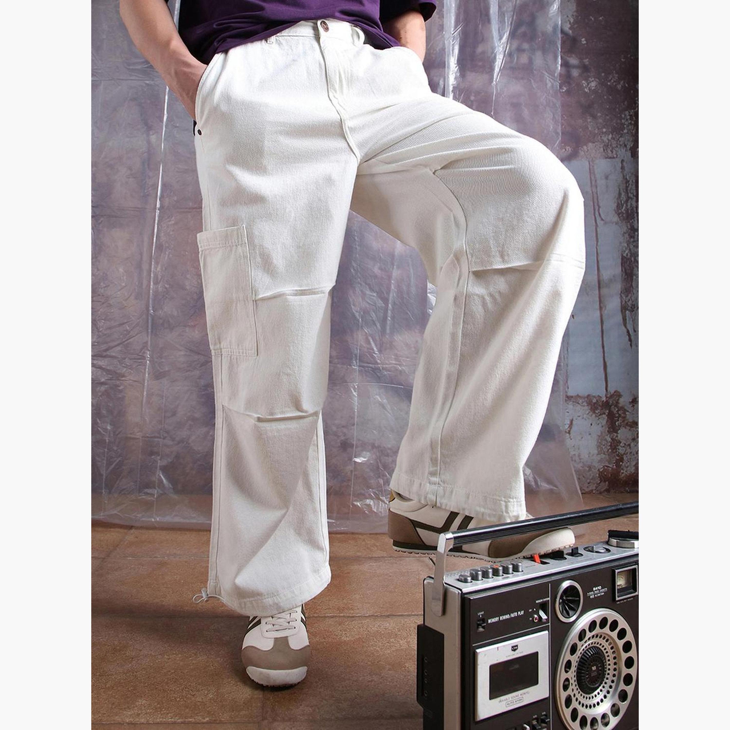 هوبرهولم - بنطال جينز كارغو أبيض فاتح اللون للرجال-men-clothing-bottoms-jeans-image-6