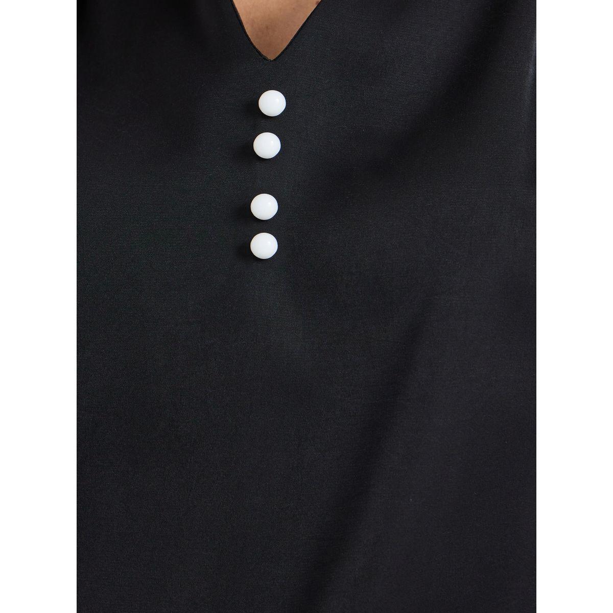 Styli Solid Button Front Sleeveless Blouse-women-clothing-shirtsandblouses-blouses-image-3