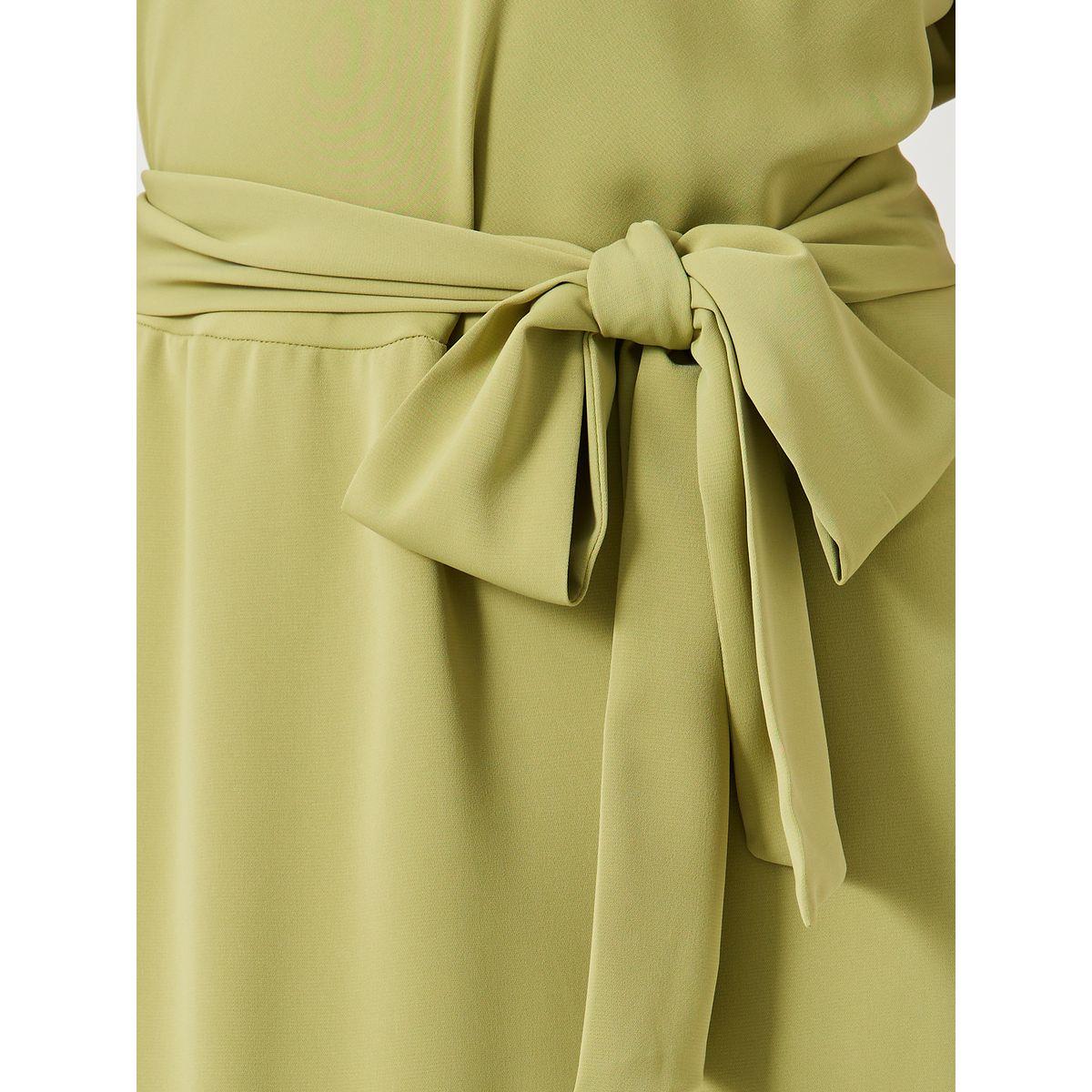 فستان ميدي سادة بحافة واسعة-women-clothing-dresses-image-4