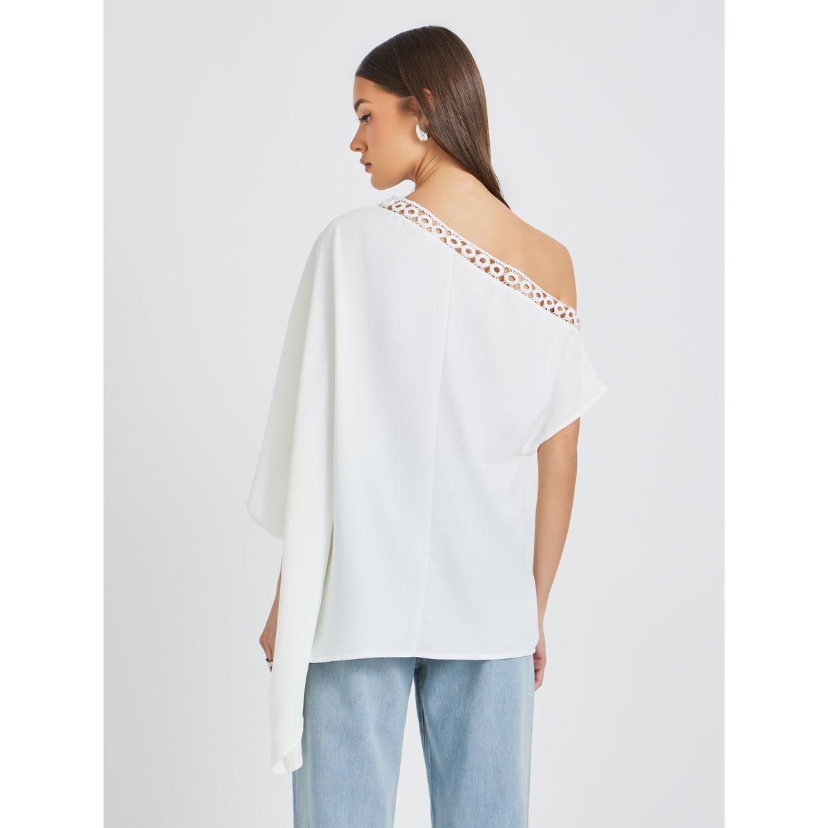 بلوزة سادة بكتف واحد وأكمام خفاش-women-clothing-shirtsandblouses-blouses-image-6