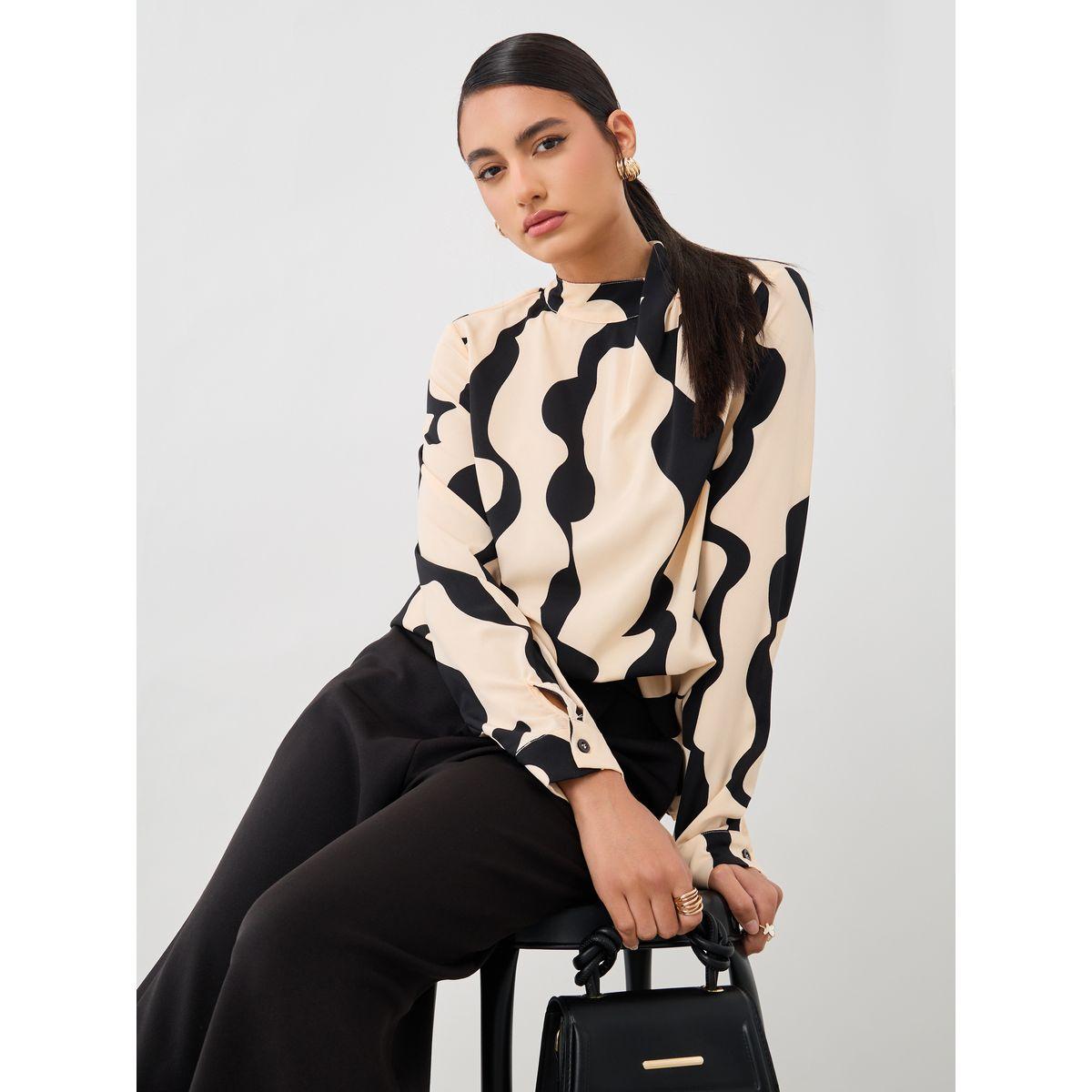 Styli Printed Long Sleeve Regular Fit Top-women-clothing-shirtsandblouses-blouses-image-1