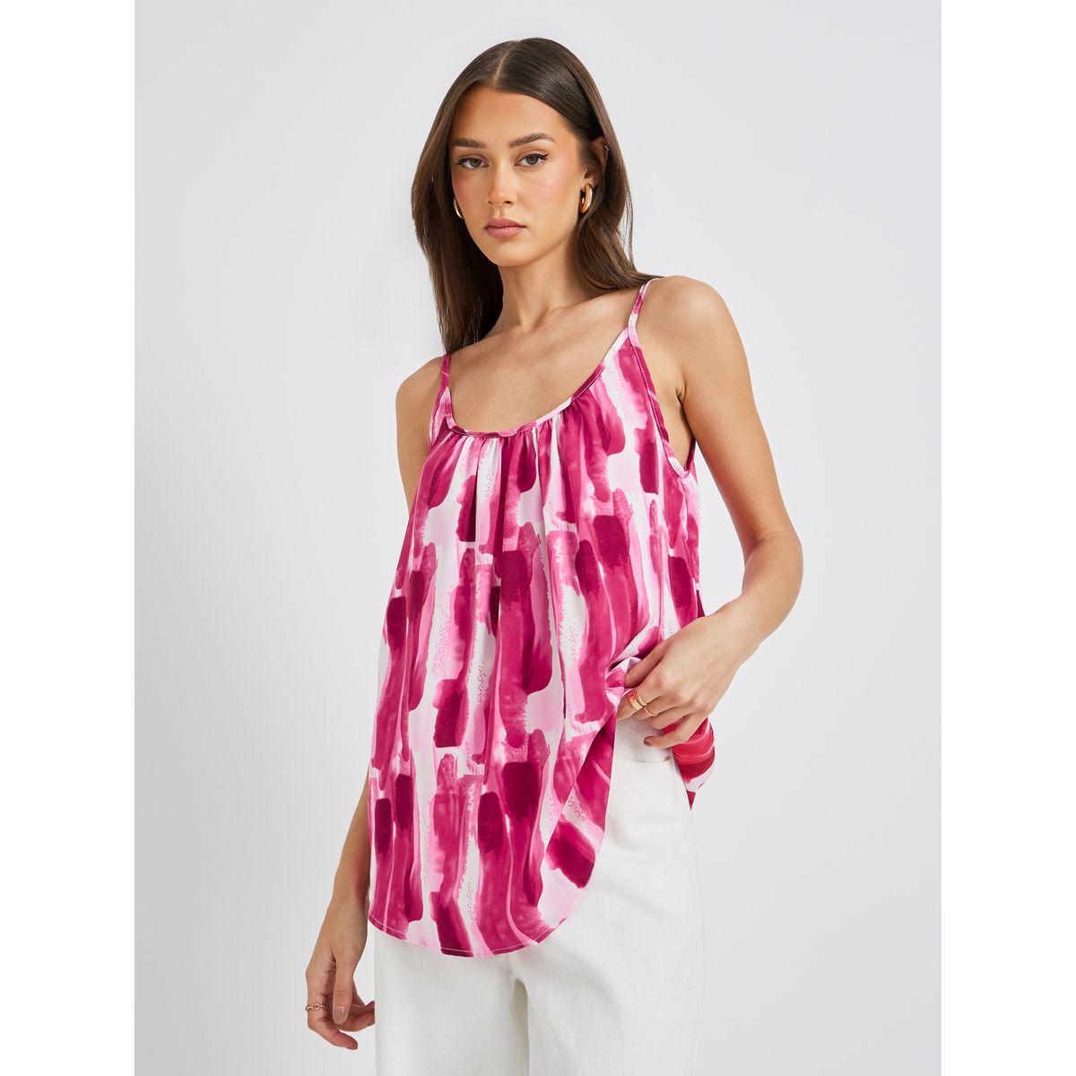 Styli Printed Strappy Pleated Top-women-clothing-shirtsandblouses-blouses-image-1