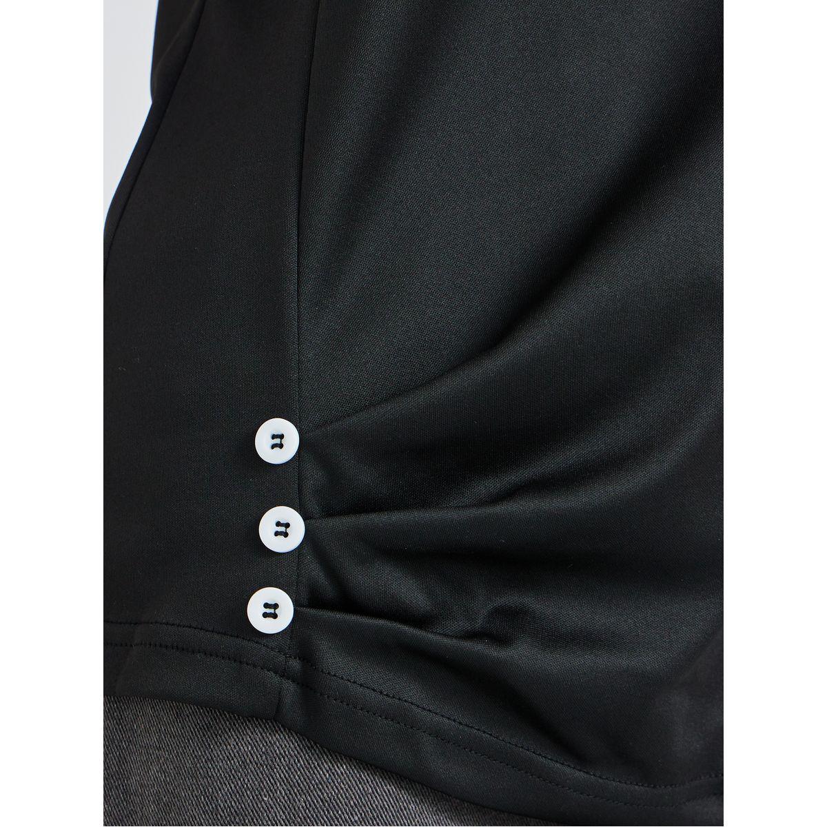 Styli Solid Round Neck T-Shirt with Button Details-women-clothing-tshirts-image-3