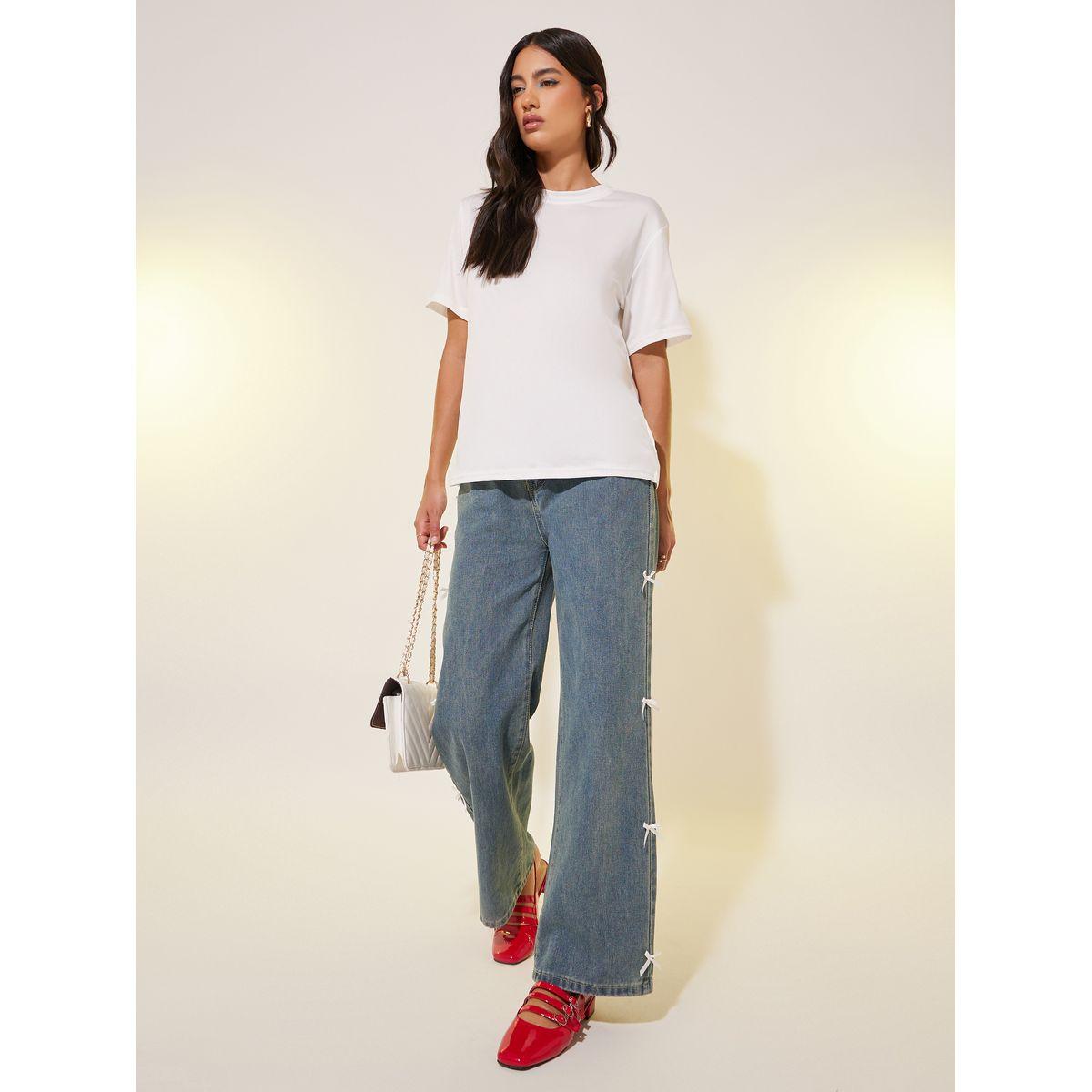 تيشيرت بياقة دائرية وطبعة جرافيك-women-clothing-tshirts-image-2