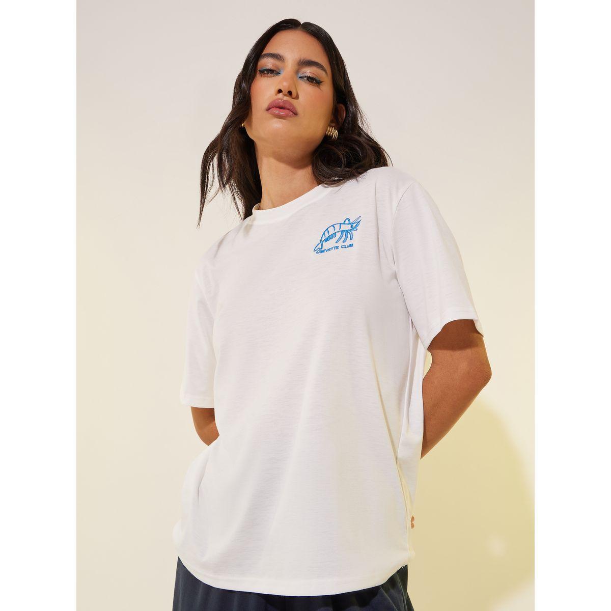 تيشيرت بياقة دائرية وتفاصيل مُطرّزة-women-clothing-tshirts-image-1