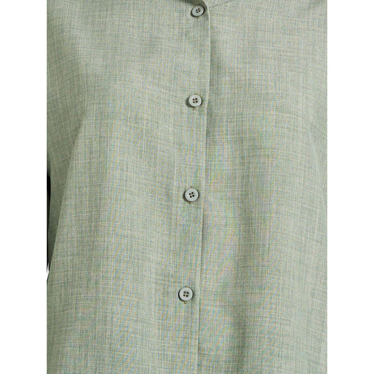 Styli Solid Linen Buttoned Spread Collar Shirt-women-clothing-shirtsandblouses-shirts-image-4