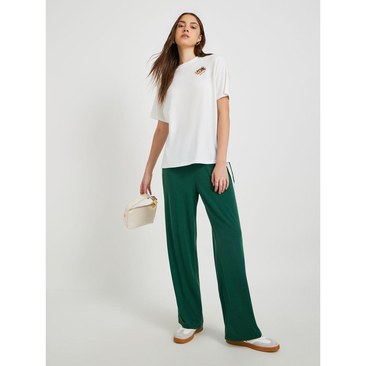 Styli Embroidered Round Neck Short Sleeve T-Shirt-women-clothing-tshirts-image-2