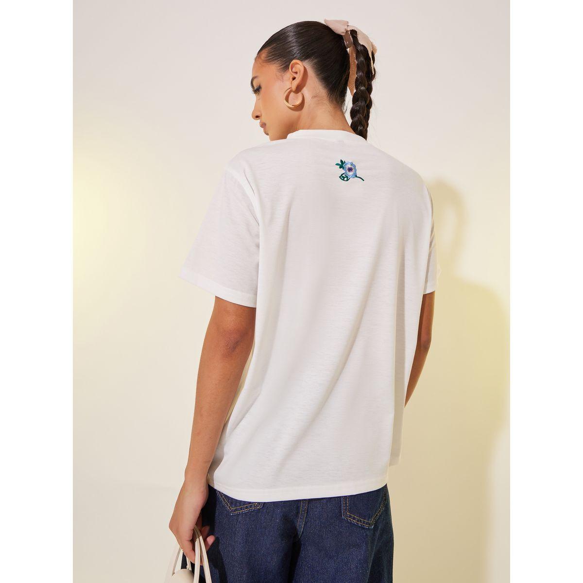 Styli Embroidered Round Neck T-Shirt-women-clothing-tshirts-image-1