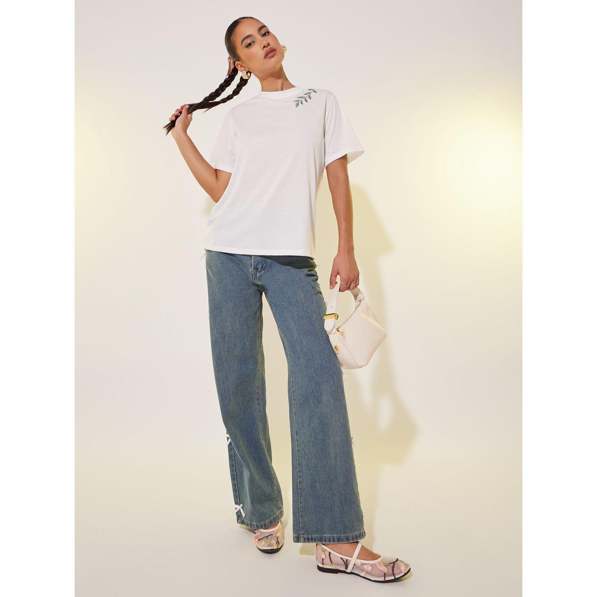 Styli Embroidered Round Neck T-Shirt-women-clothing-tshirts-image-2