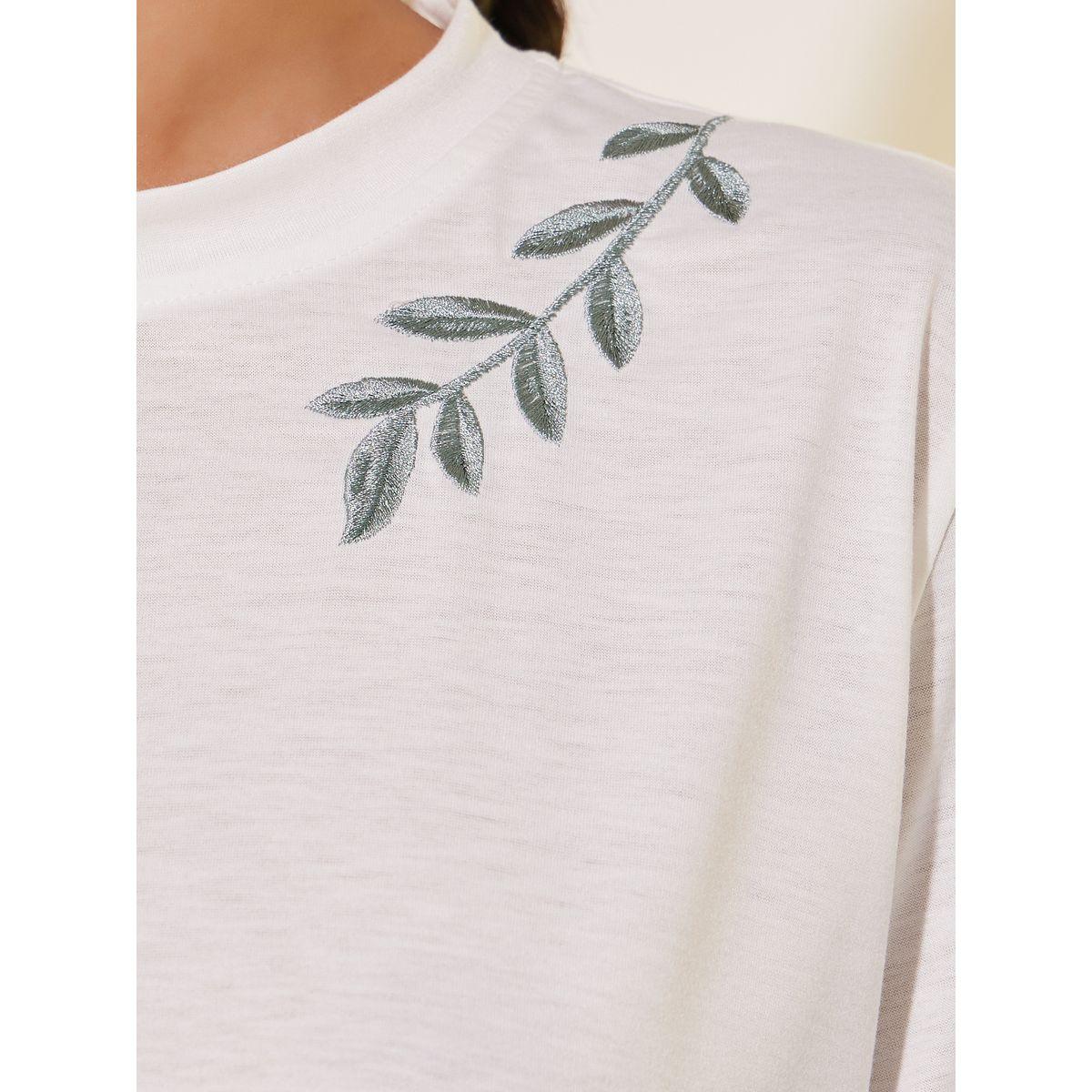 Styli Embroidered Round Neck T-Shirt-women-clothing-tshirts-image-3