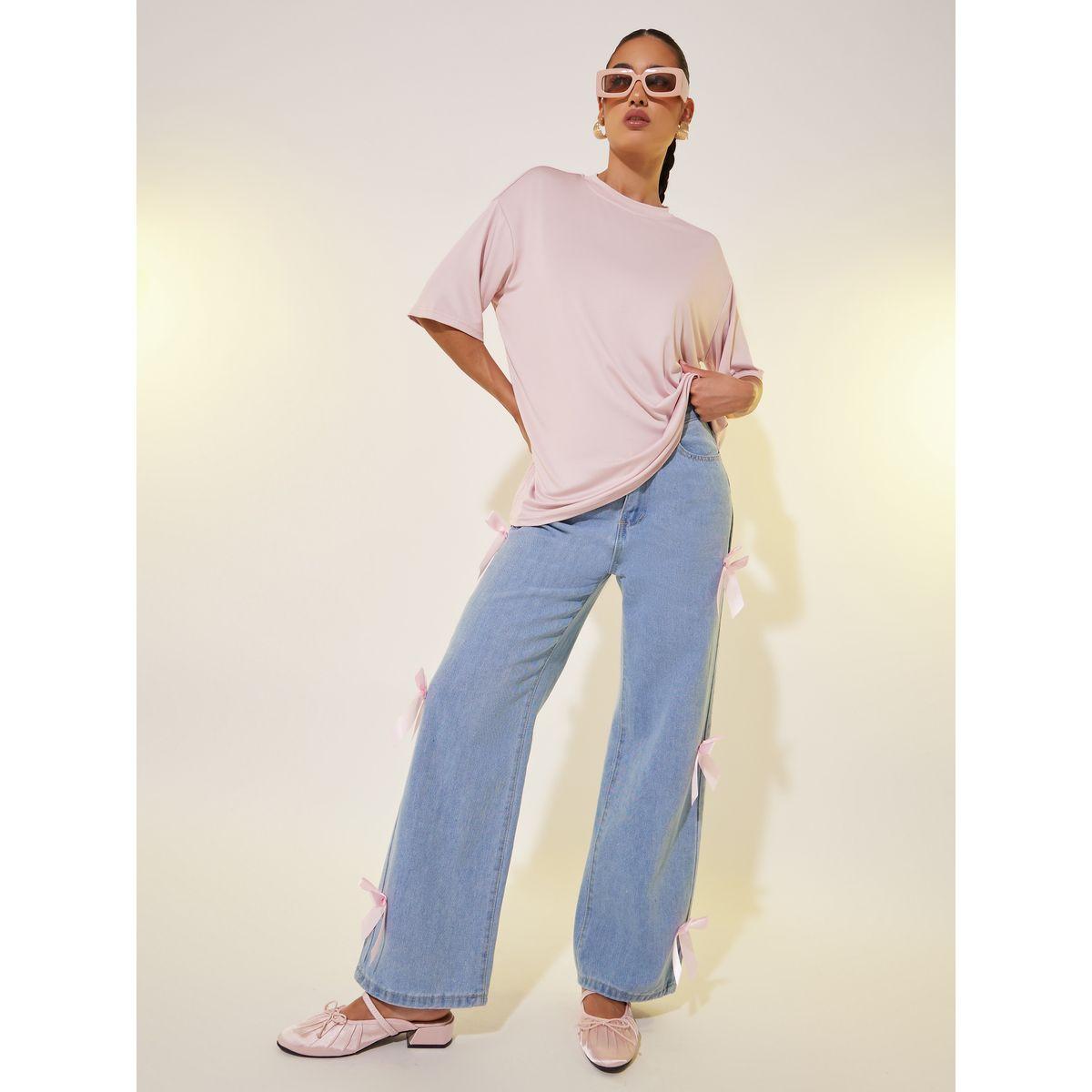 تيشيرت بياقة دائرية وطبعة جرافيك-women-clothing-tshirts-image-2