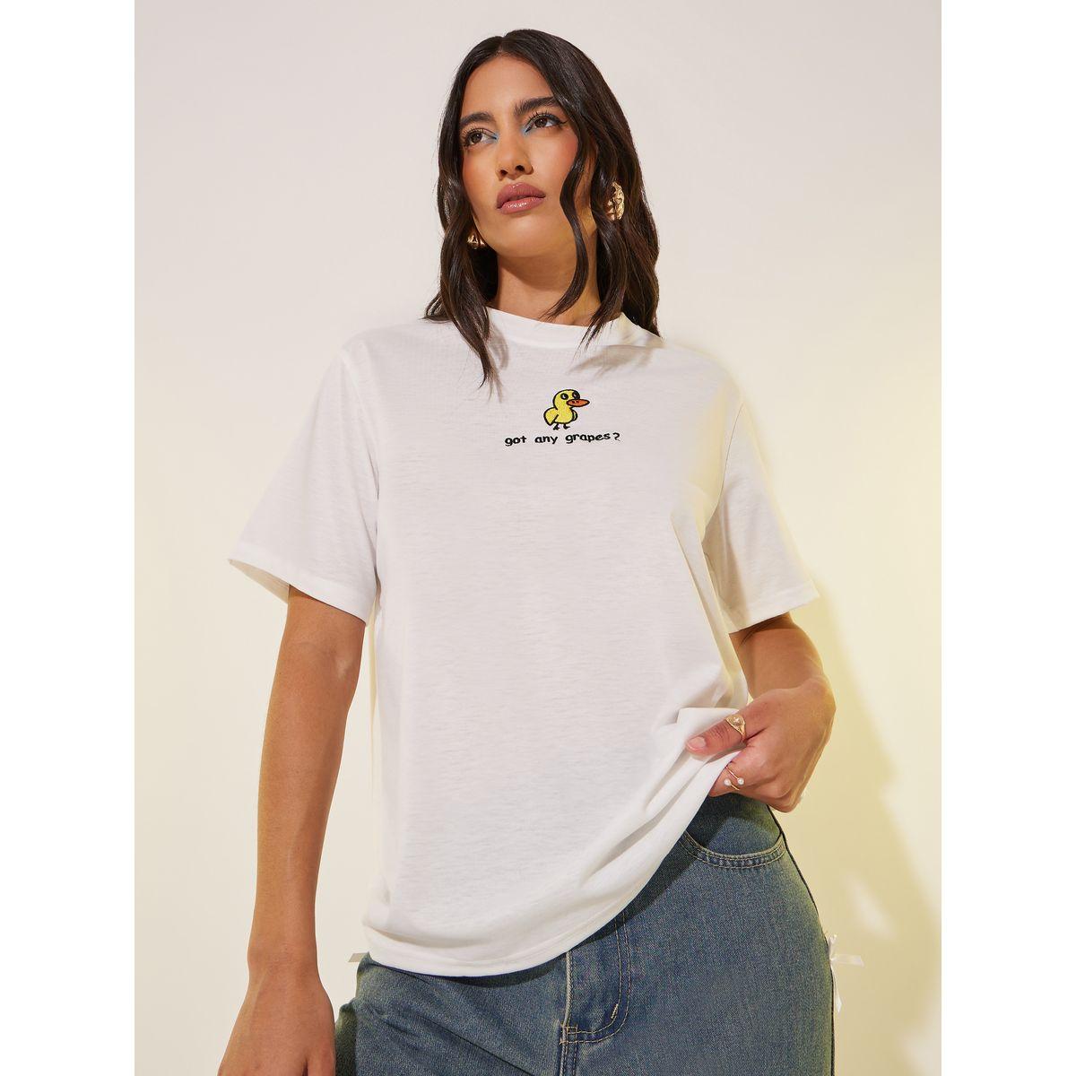 Styli Embroidered Round Neck T-Shirt-women-clothing-tshirts-image-1