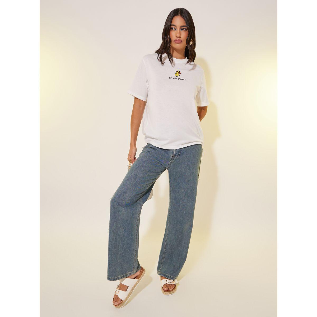 Styli Embroidered Round Neck T-Shirt-women-clothing-tshirts-image-2