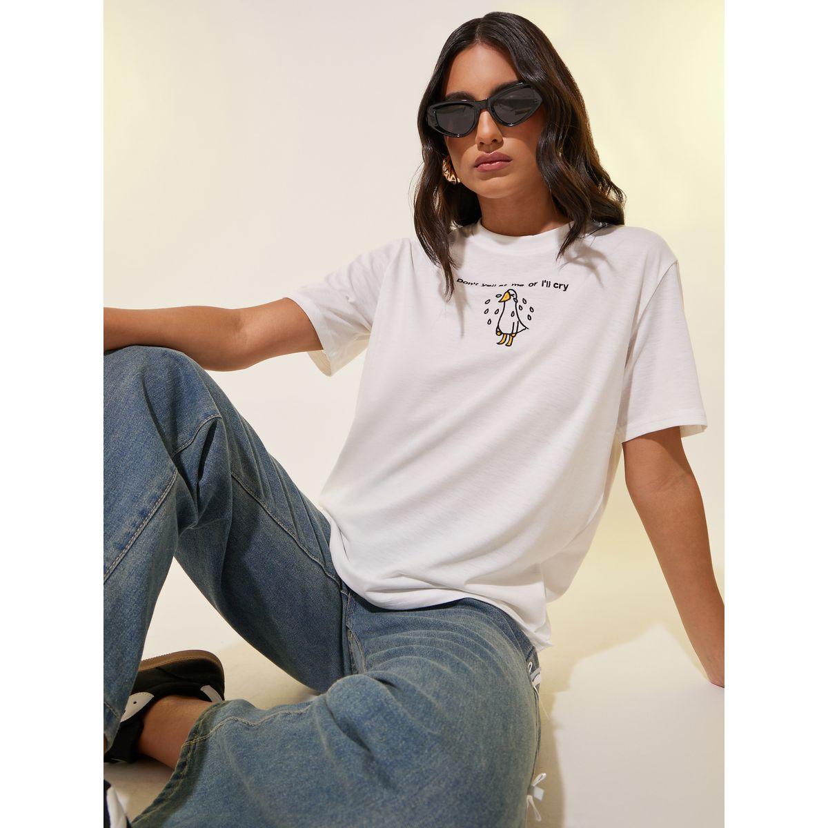 Styli Embroidered Round Neck T-Shirt-women-clothing-tshirts-image-1