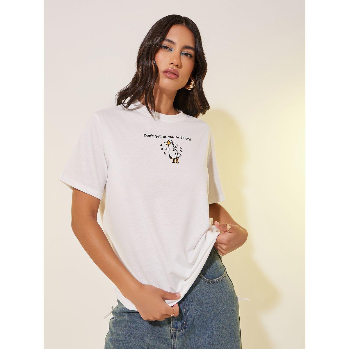 Styli Embroidered Round Neck T-Shirt-women-clothing-tshirts-image-3