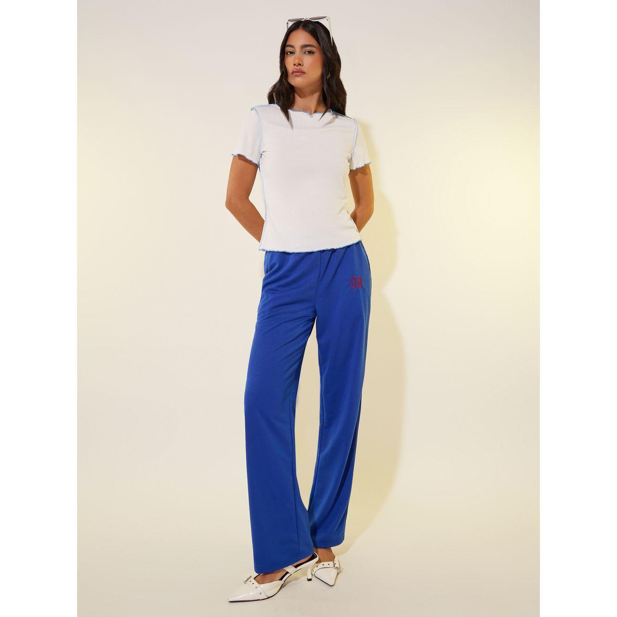 تيشيرت بياقة دائرية وتفاصيل كشكش-women-clothing-tshirts-image-2