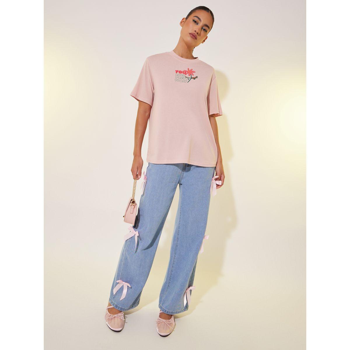 Styli Graphic Print Round Neck T-Shirt-women-clothing-tshirts-image-2