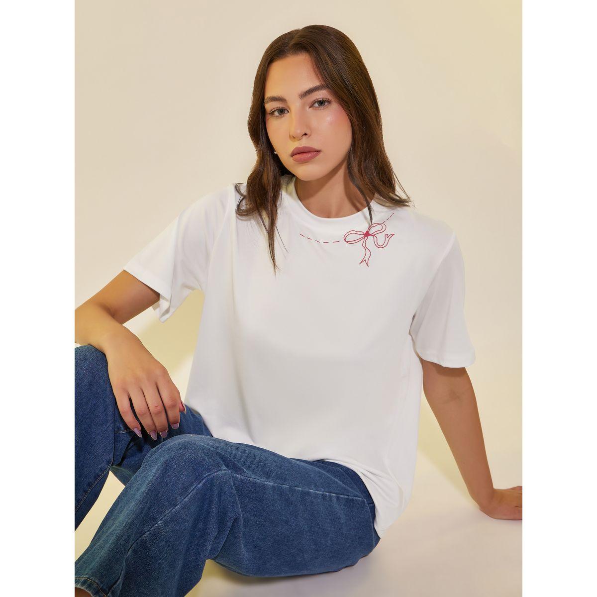 Styli Graphic Print Short Sleeve T-Shirt-women-clothing-tshirts-image-1