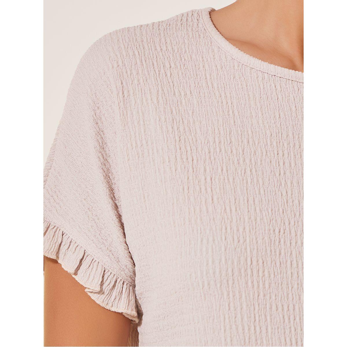Styli Texture Solid Round Neck Loose Fit T-Shirt-women-clothing-tshirts-image-3